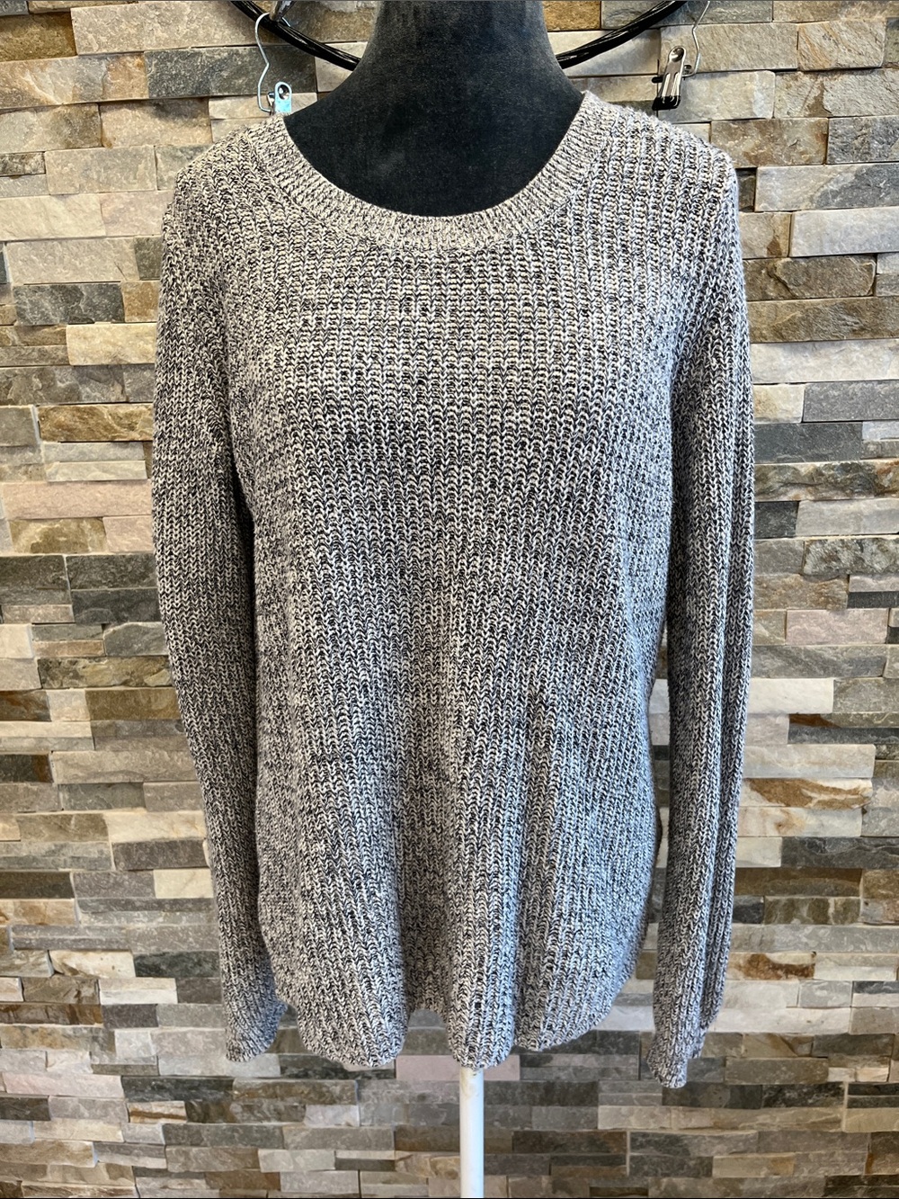 Banana Republic Gray Marled Crewneck Sweater